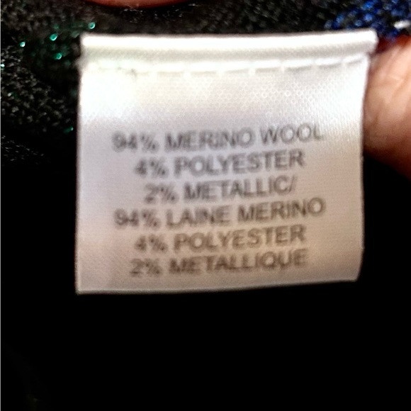 TRINA TURK Wool Colorful Metallic Stripe Bodycon Stretch Sweater Dress Sz S - Picture 9 of 12